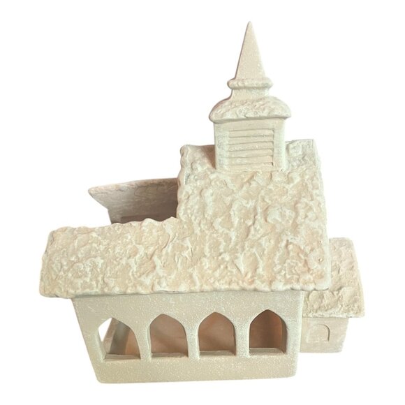 Porcelain Church Candle Holder 8" Tall Decorative Accent By Homemakers Idea Co. - Picture 4 of 10